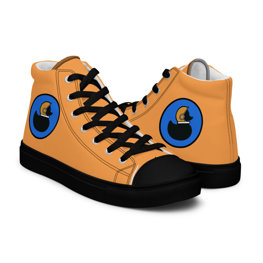 Bubble Duck Yellow High Top Canvas Shoes